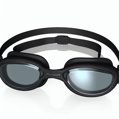 Black Anti Fog Swimming Goggles with Silicone Gasket