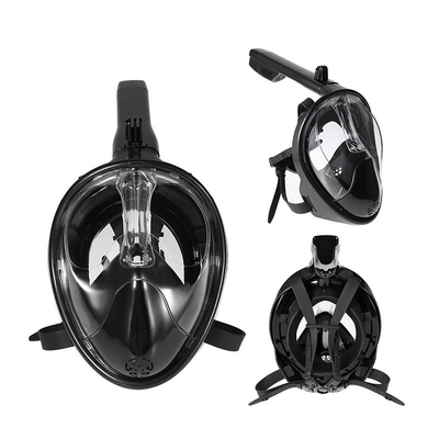 Silicone 180 Degree Full Face Goggles With Snorkel Diving Using