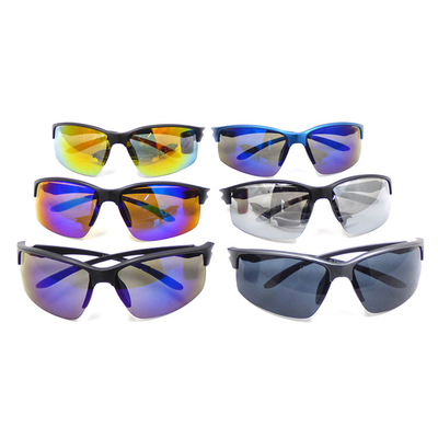 UV400 Protection Half Frame Cycling Sports Sunglasses Mirrored Anti Scratch