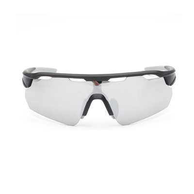 UV Protected Mirror Lens Winter Cycling Glasses Polarized Half Rim For Man