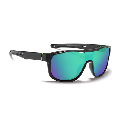 Geometric shape Polarized Sport Sunglasses Male Mirror Lens Green