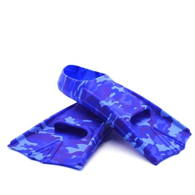 Short Blade Swimming Flippers Silicone Rubber Monofin Diving Equipment