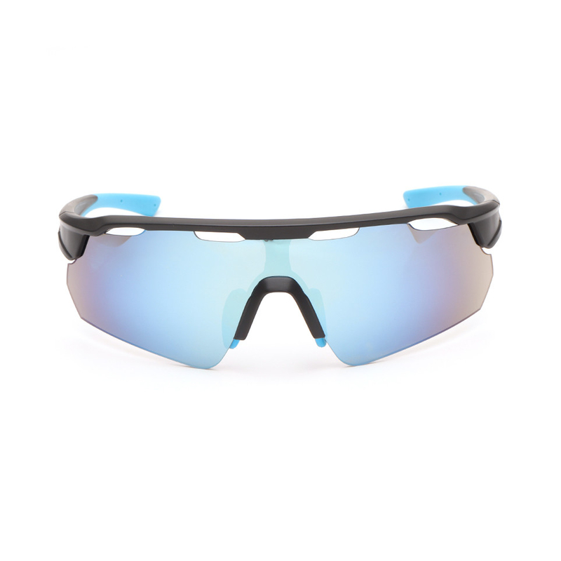UV Protected Mirror Lens Winter Cycling Glasses Polarized Half Rim For Man