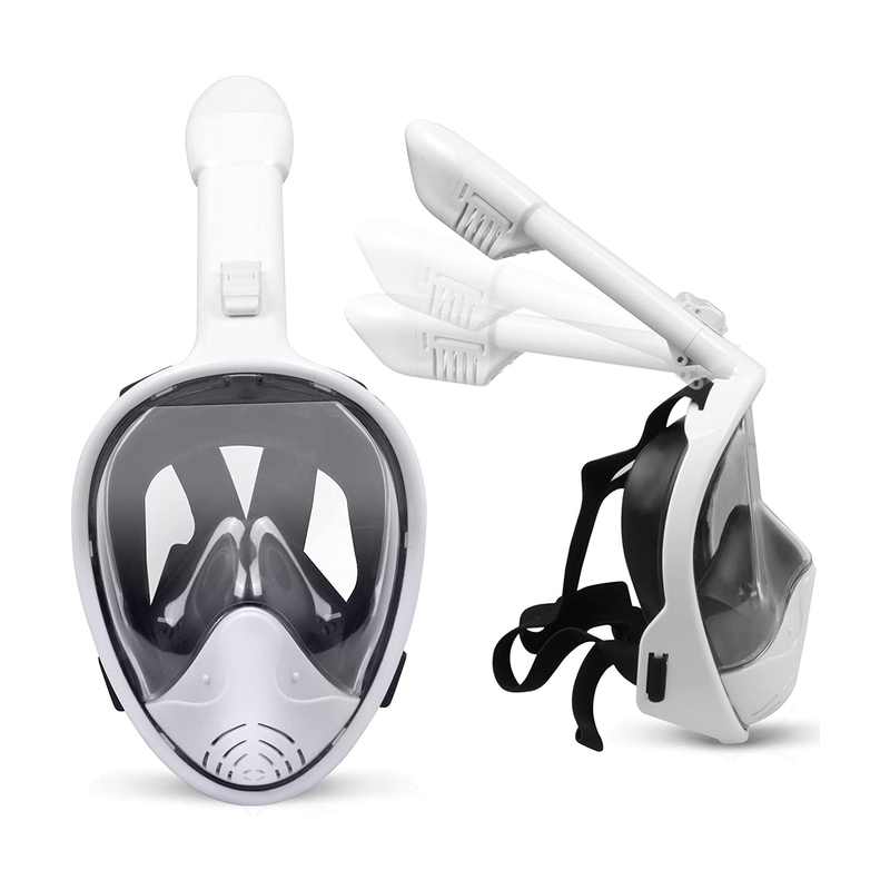 PP TPR Professional Full Face Snorkel Mask Easy Breathing Free Diving